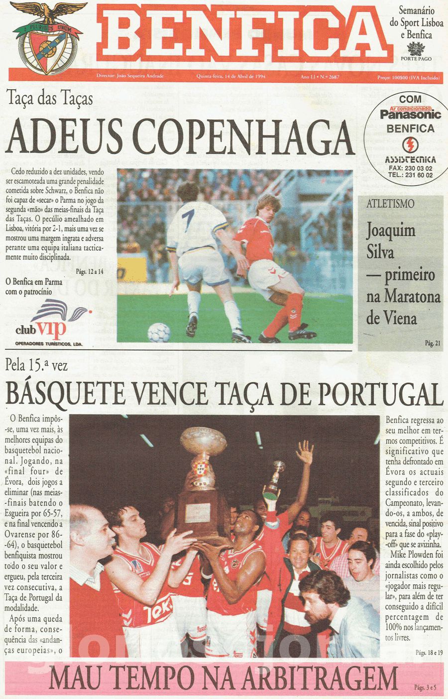 jornal o benfica 2687 1994-04-14